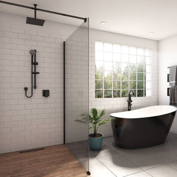 Screen wall fixed shower panel