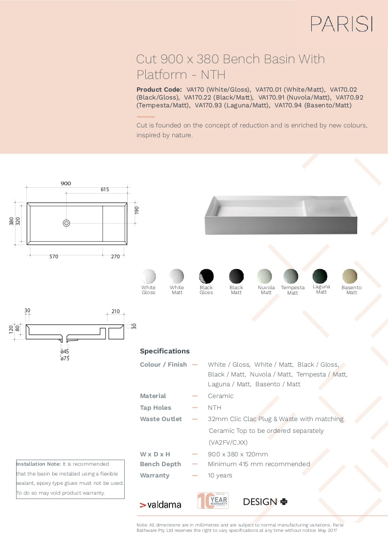 Cut 900 Bench Laguna basin