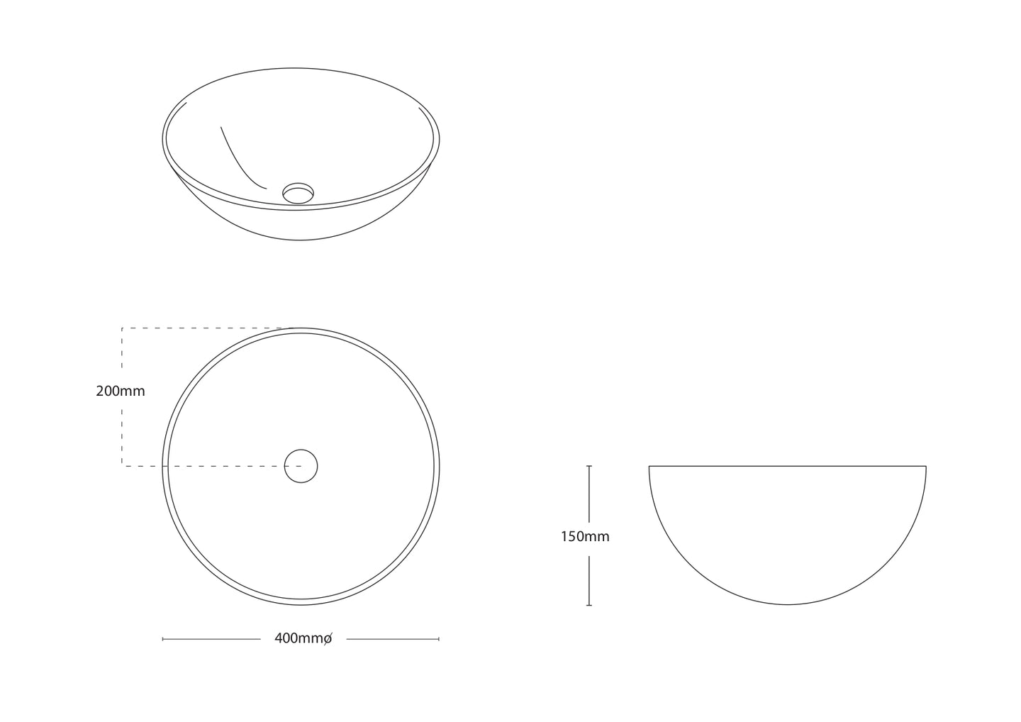 Solar above counter basin